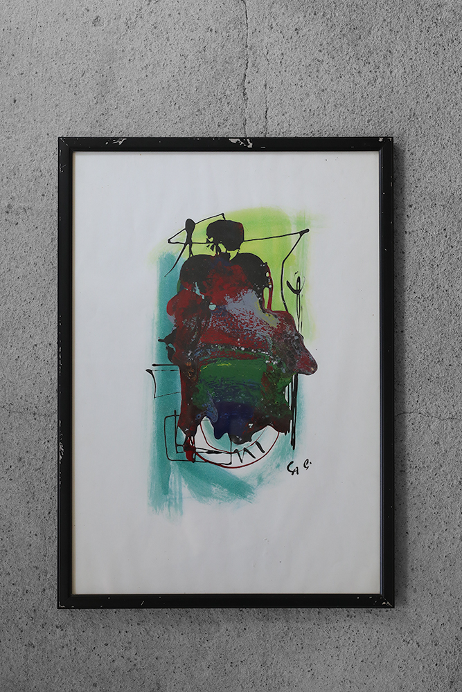 Rosario Calì, Cromatismo Ermetico, Mixed Media on Paper, 1970s, Framed