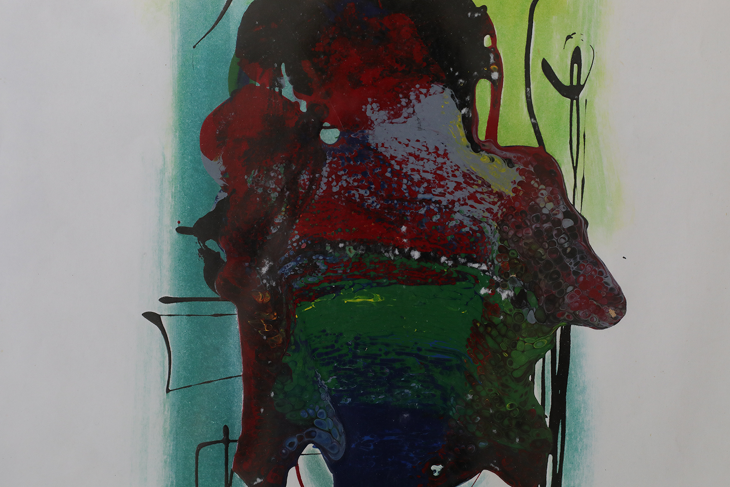 Rosario Calì, Cromatismo Ermetico, Mixed Media on Paper, 1970s, Framed