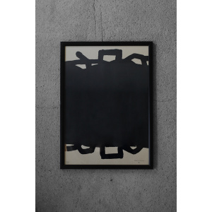 Eduardo Chillida, Original Vintage Lithograph on cardboard, Framed