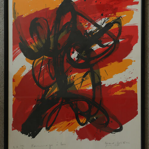 Gérard Gosselin, Hommage à Lorca, Color Lithograph, 1986, Framed