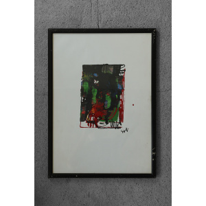 Rosario Calì, Cromatismo Ermetico, Mixed Media on Paper, 1960s, Framed