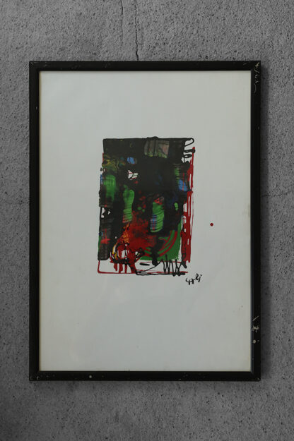 Rosario Calì, Cromatismo Ermetico, Mixed Media on Paper, 1960s, Framed