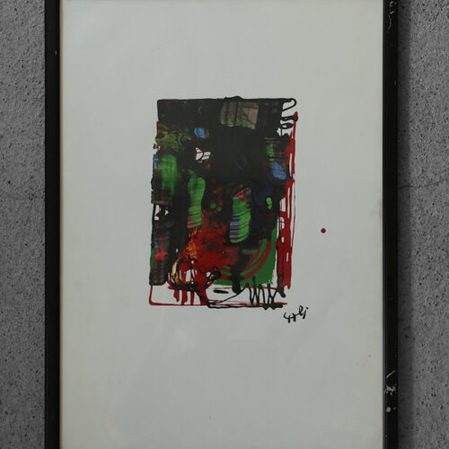 Rosario Calì, Cromatismo Ermetico, Mixed Media on Paper, 1960s, Framed