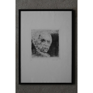 Maurizio Bini, Etching on paper, 1960s, Framed