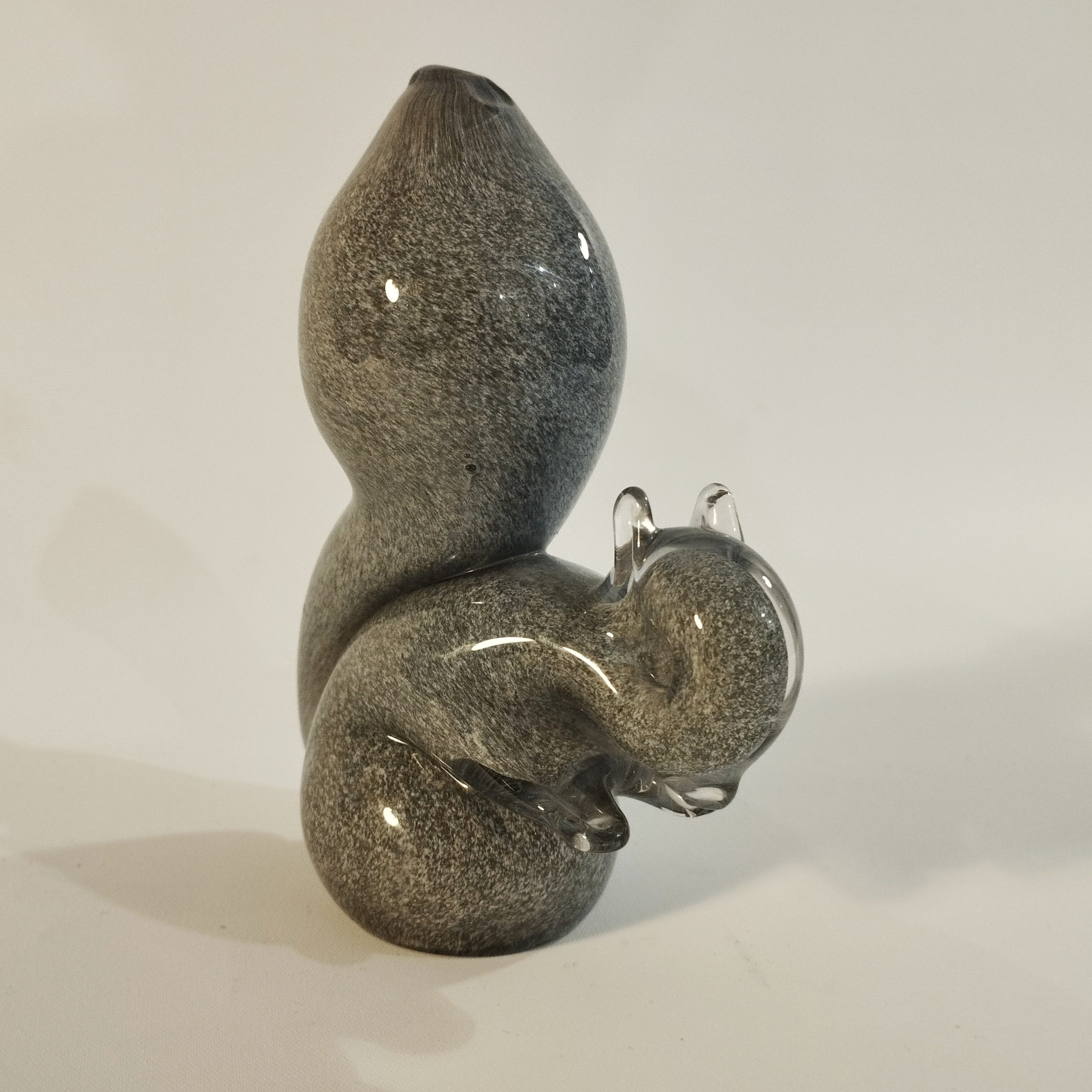Wedgwood mottled grey squirrel glass ornament