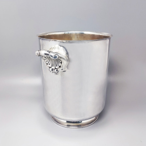 1950s Gorgeous Ice Bucket by Christofle in Silver Plated. Made in France