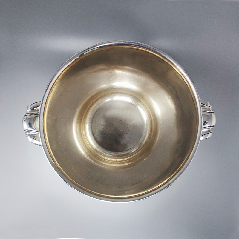 1950s Gorgeous Ice Bucket by Christofle in Silver Plated. Made in France