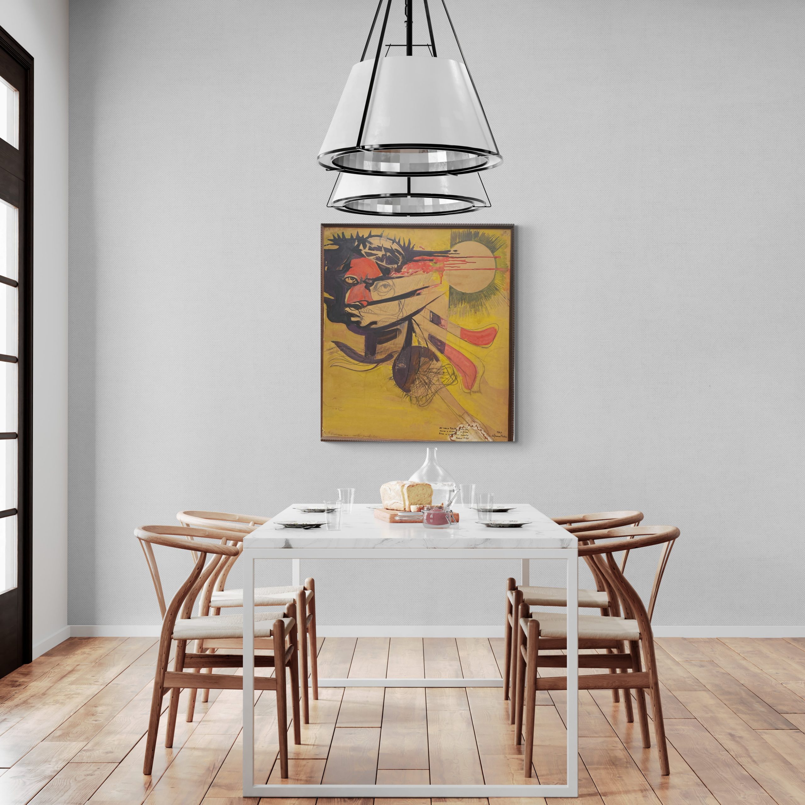 Vintage 1960s abstract painting
