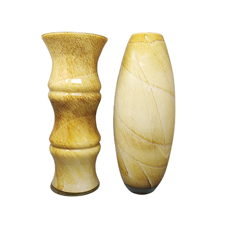 1970s Gorgeous Pair of Vases in Murano Glass by Enrico Coveri. Made in Italy