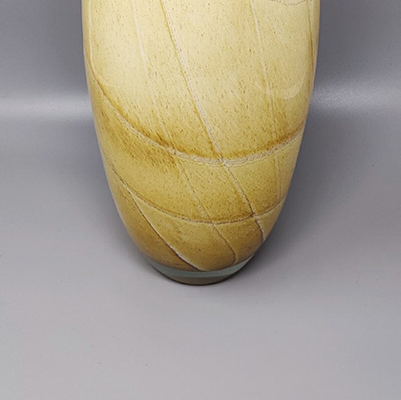 1970s Gorgeous Pair of Vases in Murano Glass by Enrico Coveri. Made in Italy