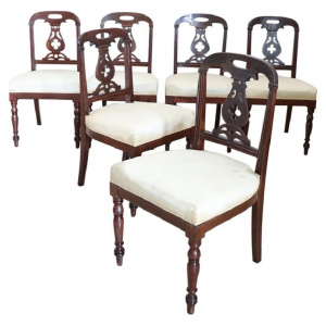 19th Century English Dining Chairs, Set of 6