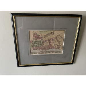 19th century Fisher’s Ground Plan Of The Royal Palace Of Whitehall