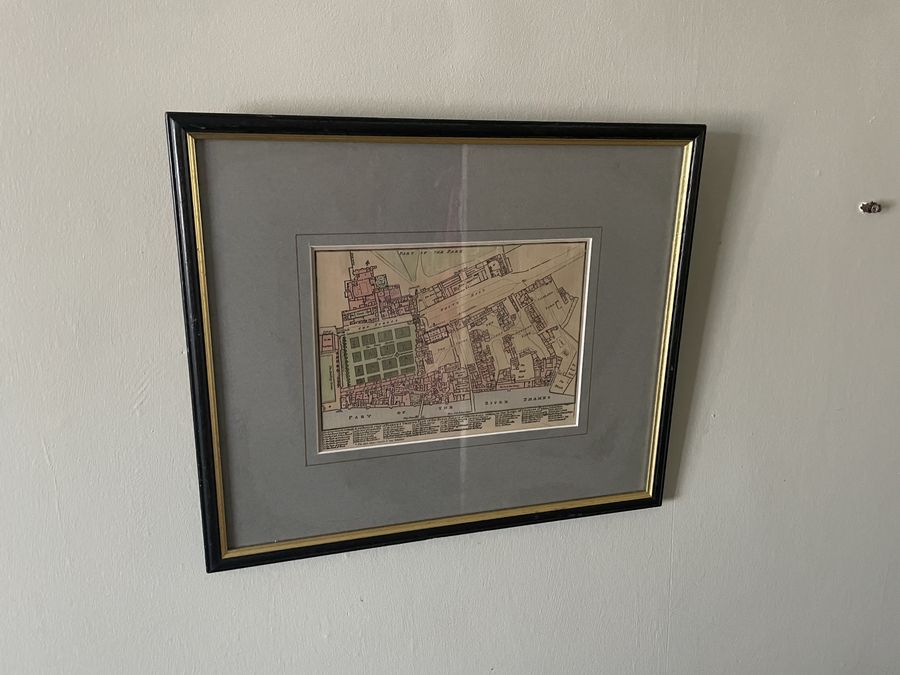 19th century Fisher’s Ground Plan Of The Royal Palace Of Whitehall