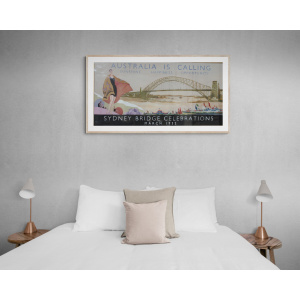 Sydney Harbour Bridge Australian Original Poster Design 1932 Attrib To Douglas Annand
