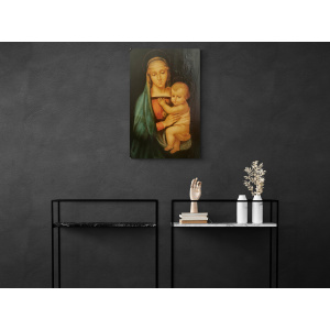 Oval raphael madonna and child oil painting