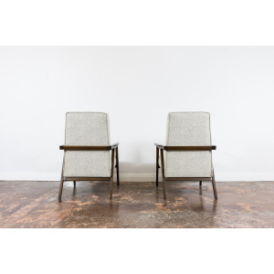 Pair Of Beige Mid Century Armchairs, Poland, 1960's