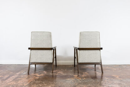 Pair Of Beige Mid Century Armchairs, Poland, 1960's - Image 7