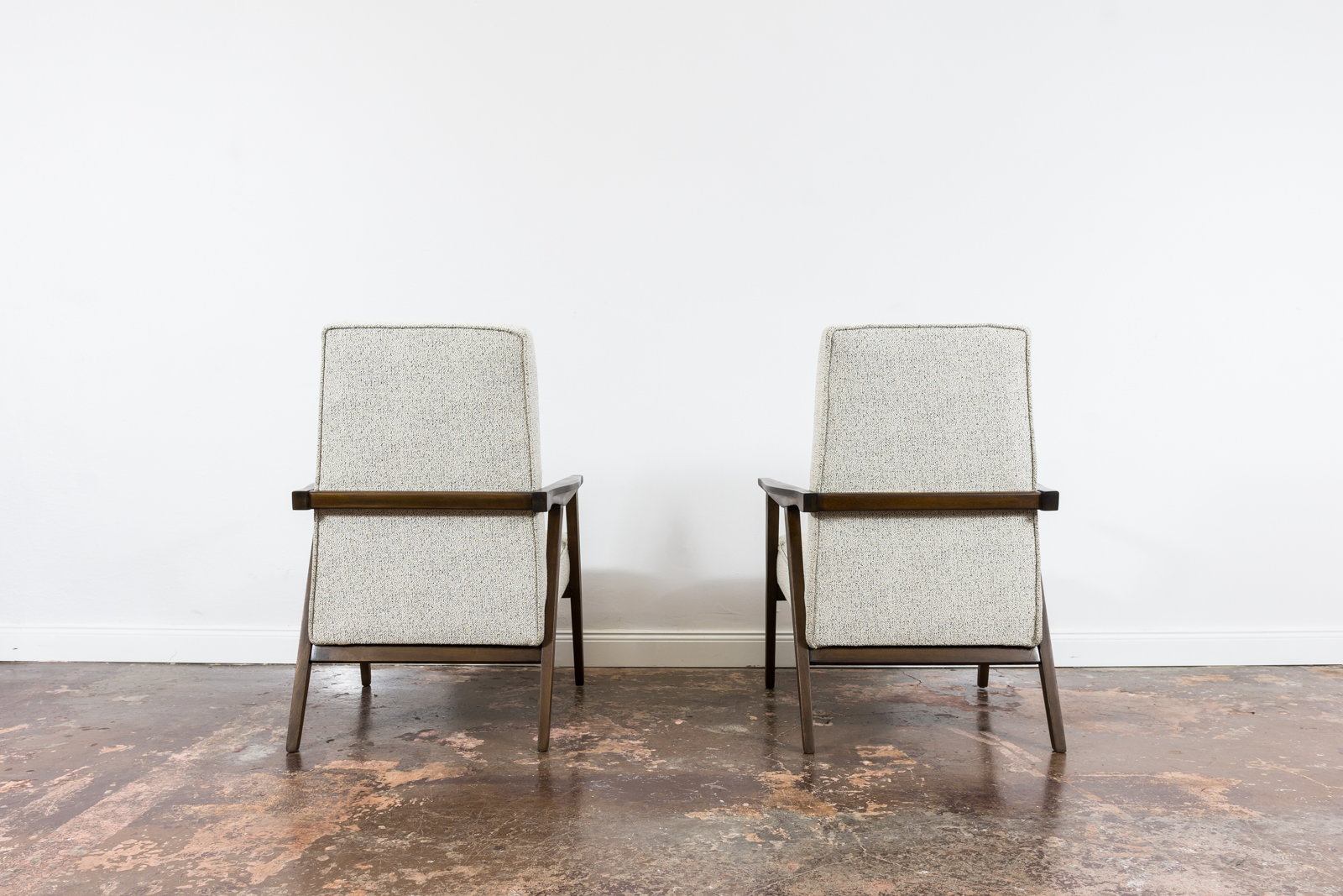 Pair Of Beige Mid Century Armchairs, Poland, 1960's