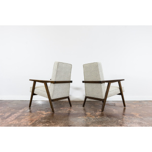 Pair Of Beige Mid Century Armchairs, Poland, 1960's