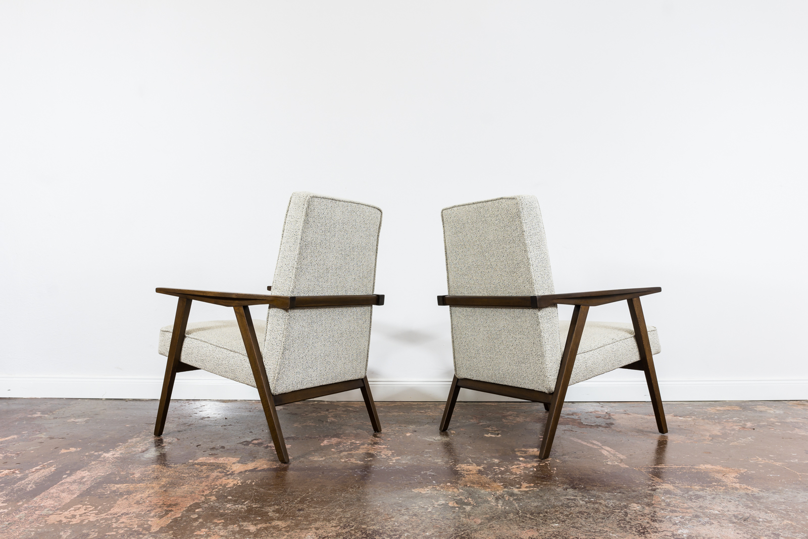 Pair Of Beige Mid Century Armchairs, Poland, 1960's