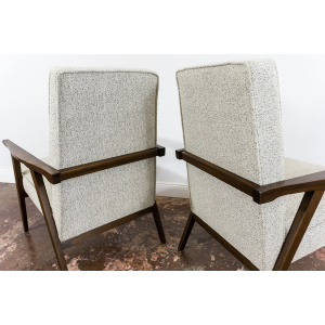 Pair Of Beige Mid Century Armchairs, Poland, 1960's