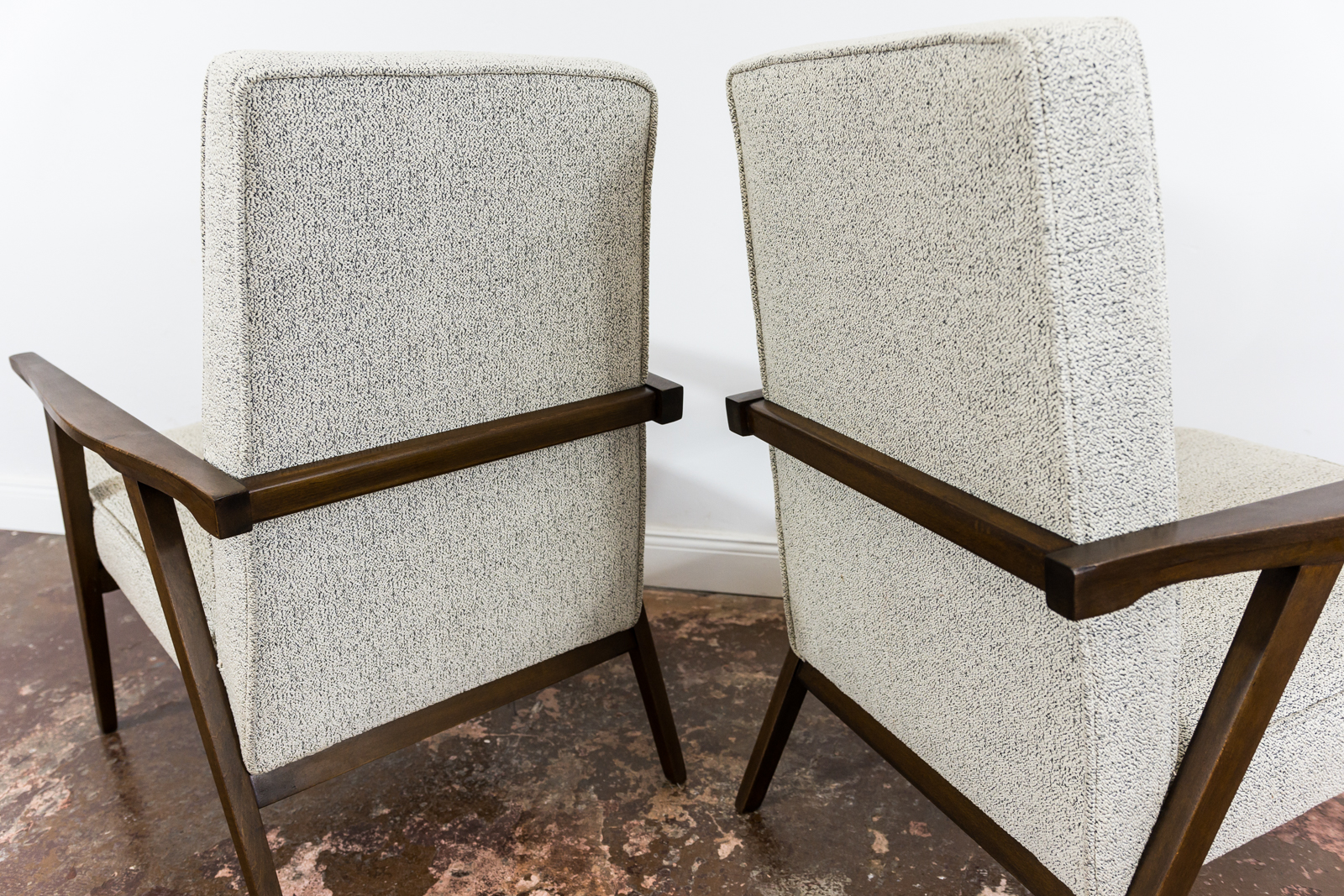 Pair Of Beige Mid Century Armchairs, Poland, 1960's