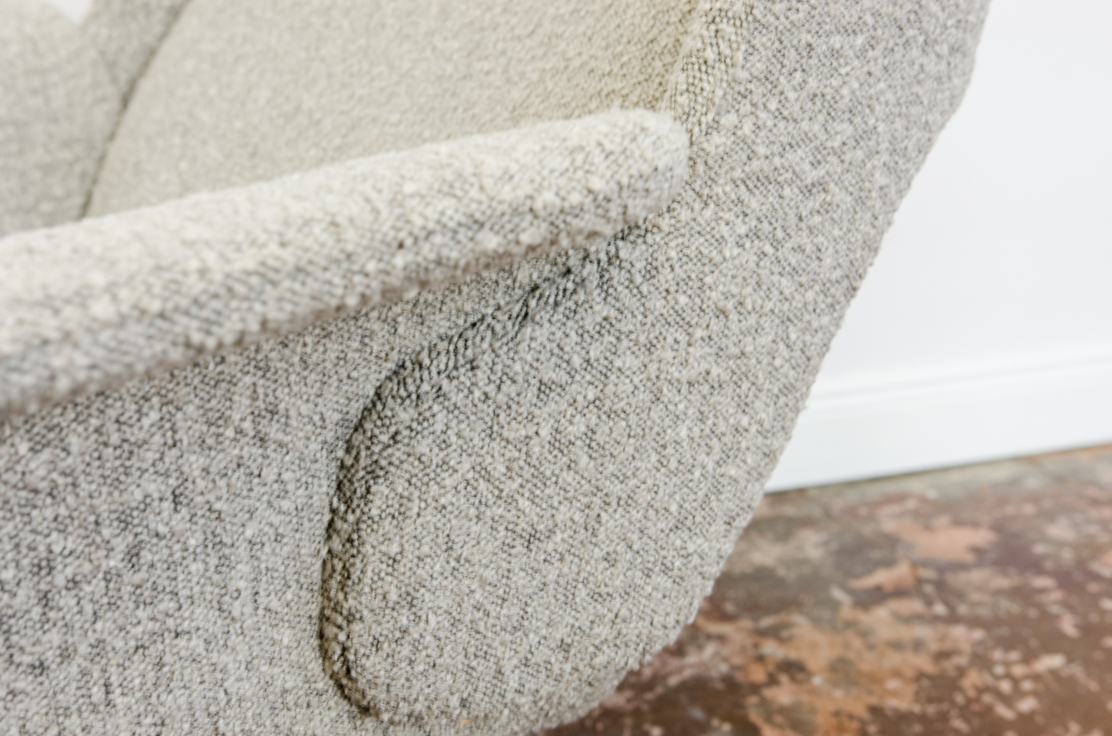 Swivel Chair "B7041" by Radomsko In Bouclé, Poland, 1970's