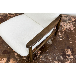 Pair Of White "Gfm 64" High Back Armchairs By Edmund Homa, 1960s