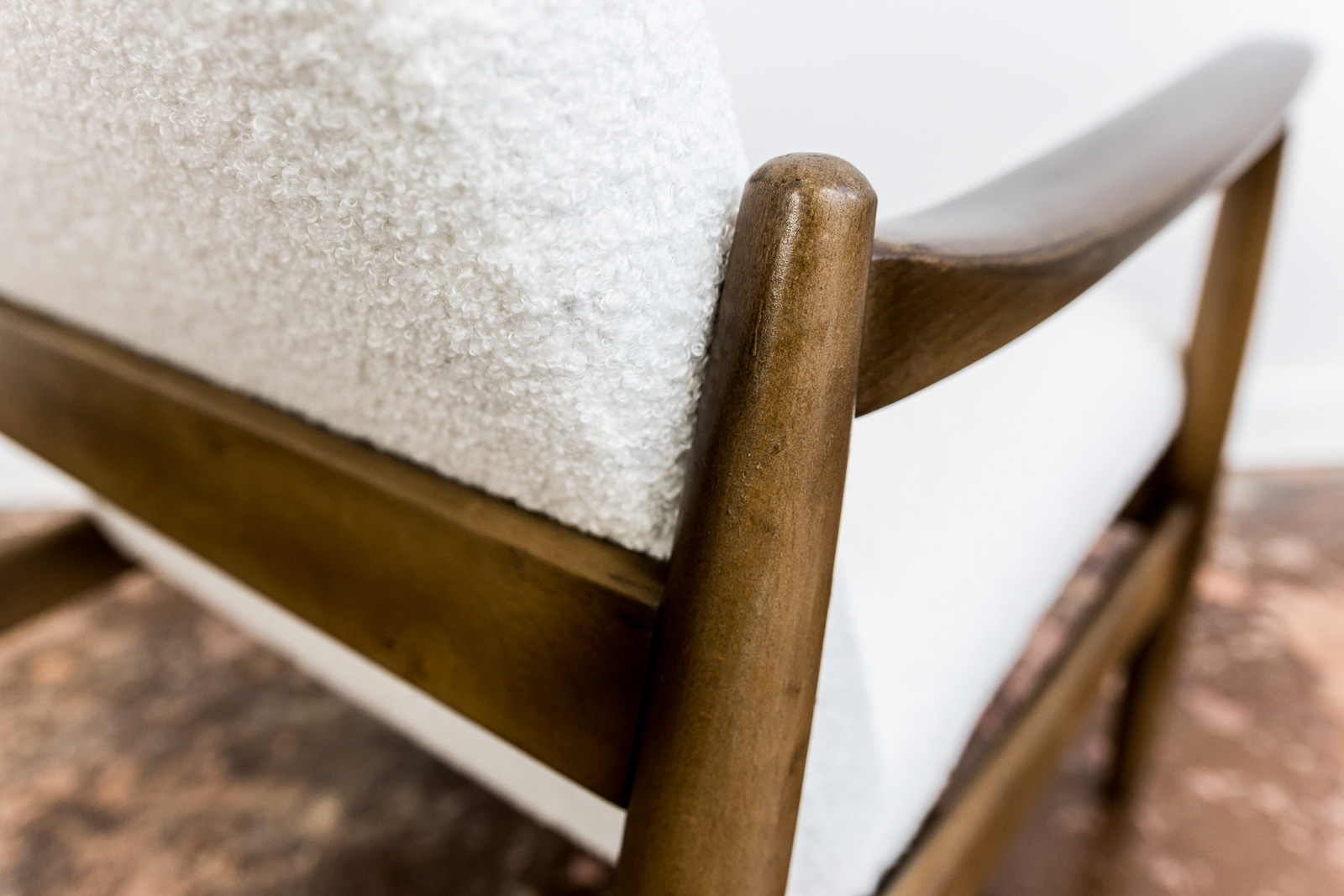 Pair Of White "Gfm 64" High Back Armchairs By Edmund Homa, 1960s