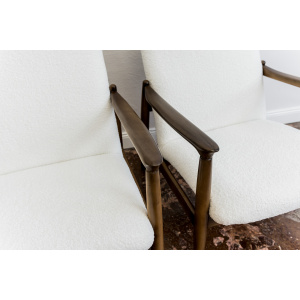 Pair Of White "Gfm 64" High Back Armchairs By Edmund Homa, 1960s
