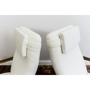 Pair Of White "Gfm 64" High Back Armchairs By Edmund Homa, 1960s