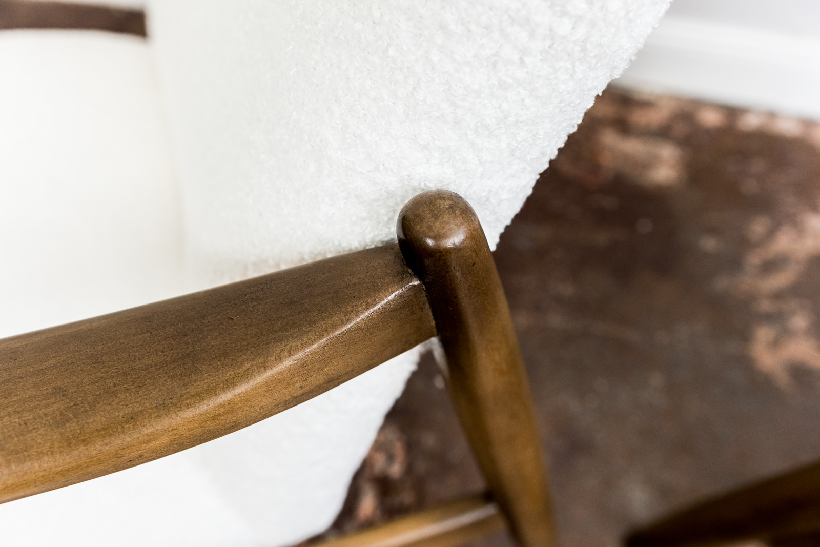 Pair Of White "Gfm 64" High Back Armchairs By Edmund Homa, 1960s