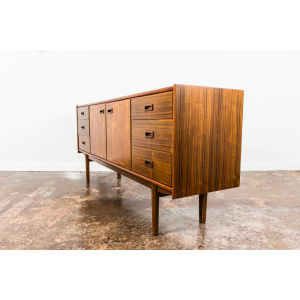 Restored Walnut Sideboard From Bydgoskie Furniture Factory, 1960s