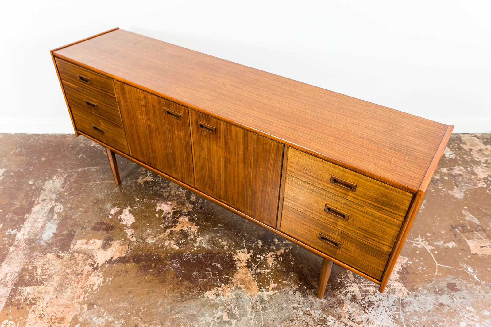 Restored Walnut Sideboard From Bydgoskie Furniture Factory, 1960s