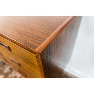 Restored Walnut Sideboard From Bydgoskie Furniture Factory, 1960s
