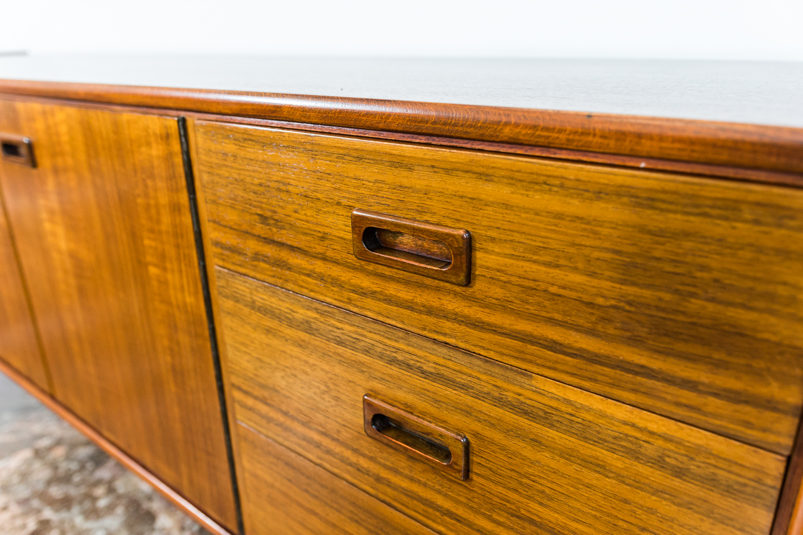 Restored Walnut Sideboard From Bydgoskie Furniture Factory, 1960s
