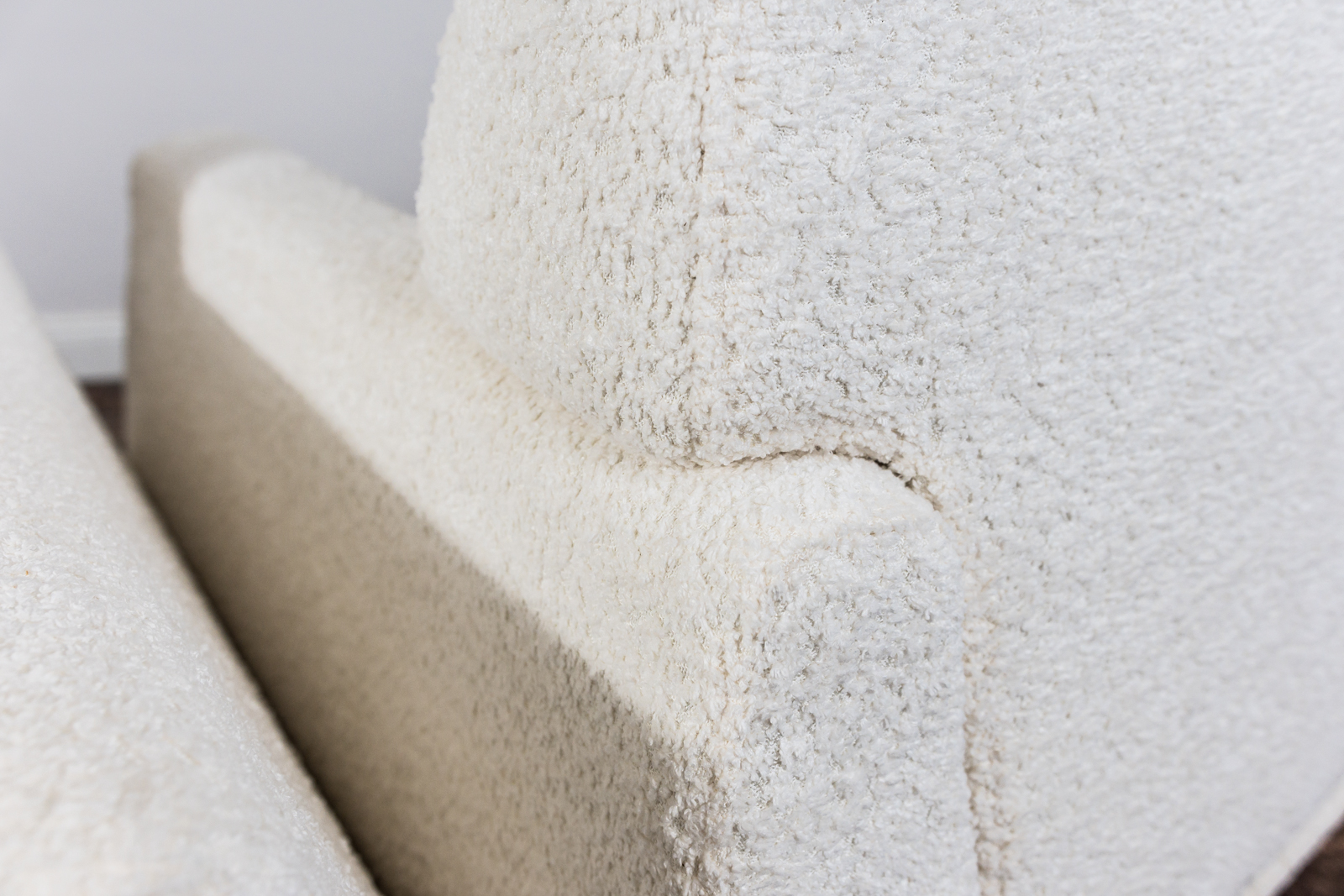 Pair Of White Boucle Armchairs, 1970's