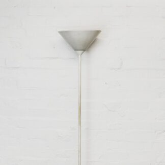 White Enamelled Torchiere Metal Floor Lamp By SCE, 1970s