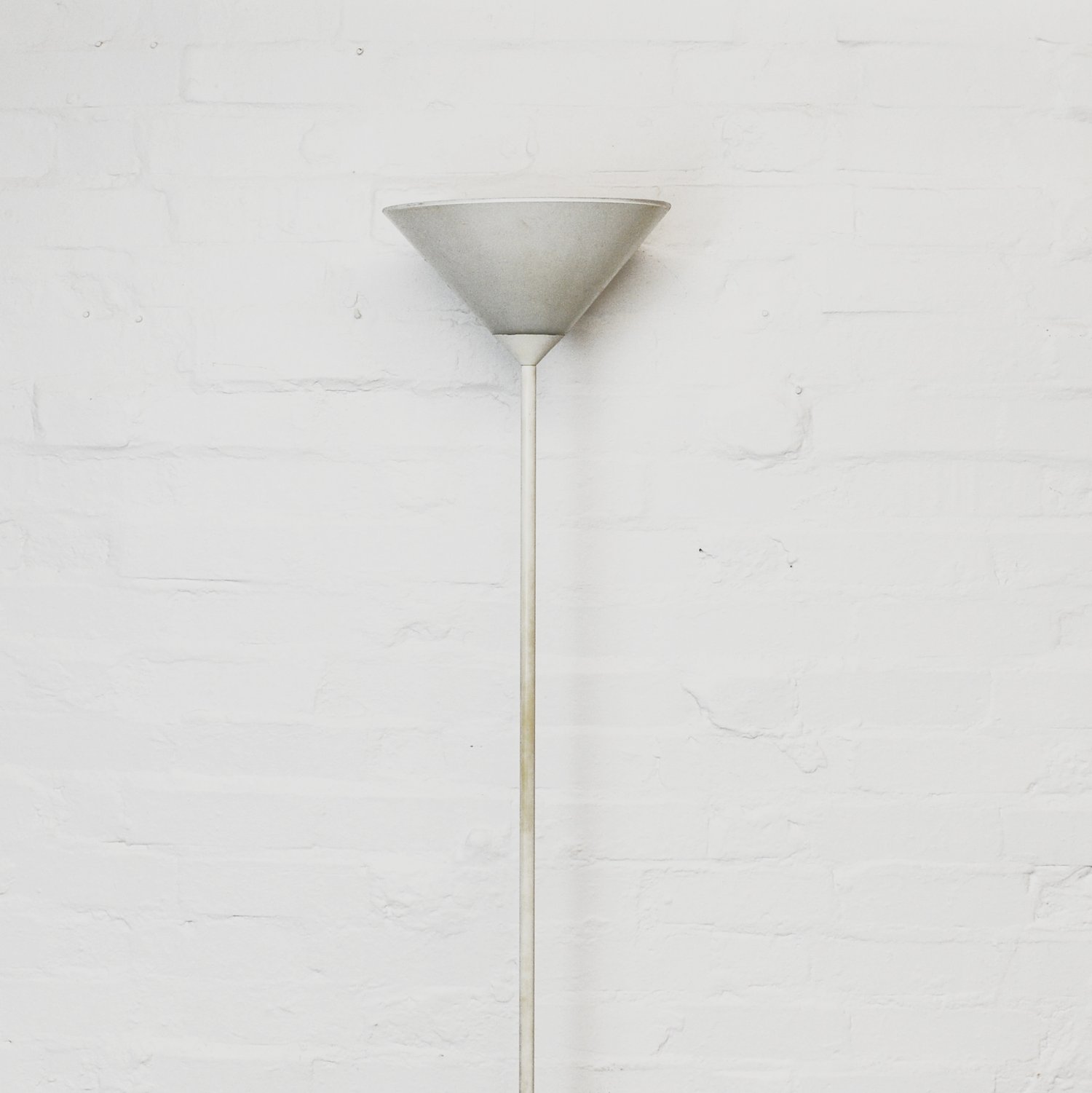 White Enamelled Torchiere Metal Floor Lamp By SCE, 1970s