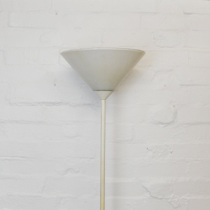 White Enamelled Torchiere Metal Floor Lamp By SCE, 1970s