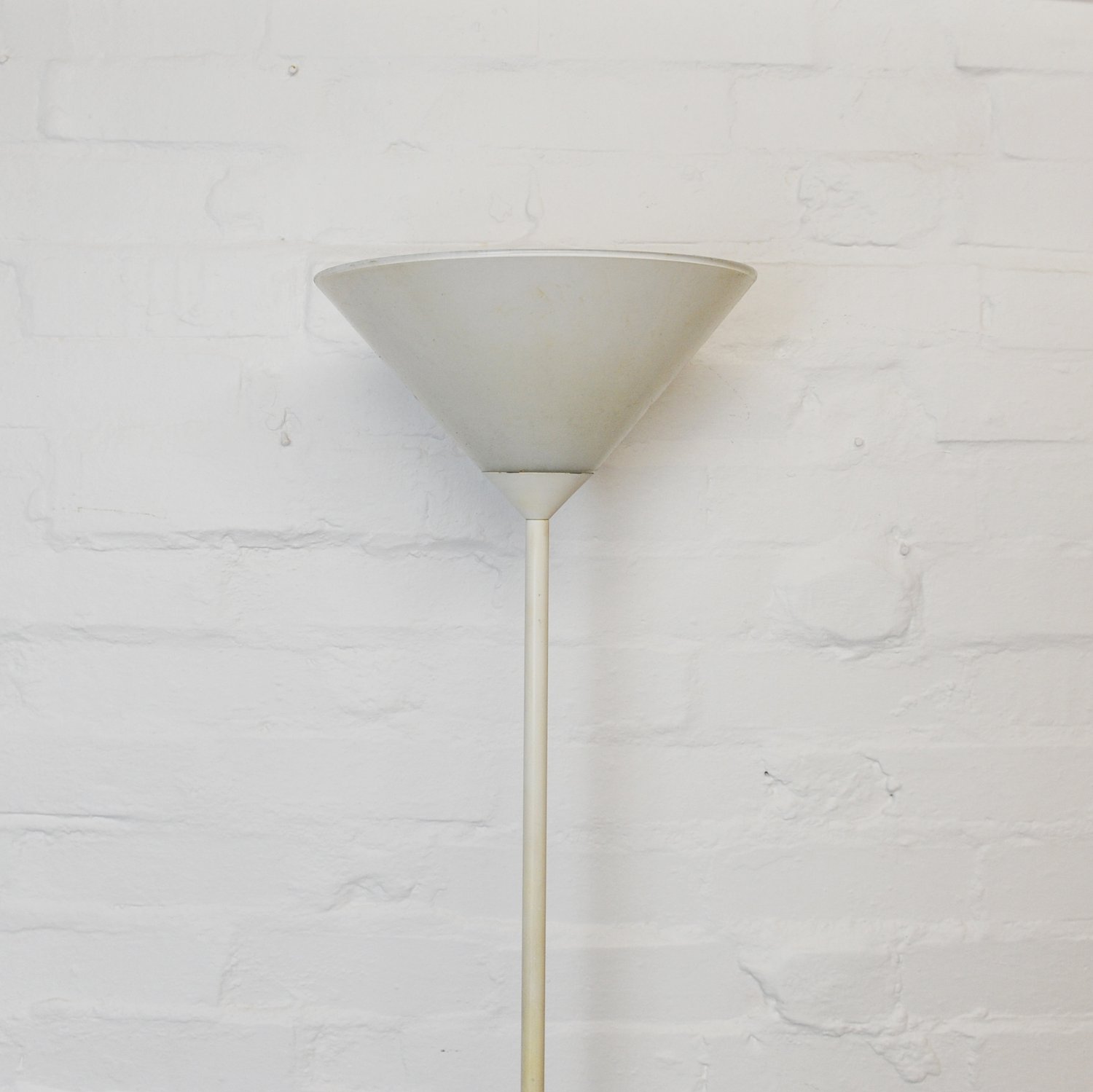 White Enamelled Torchiere Metal Floor Lamp By SCE, 1970s
