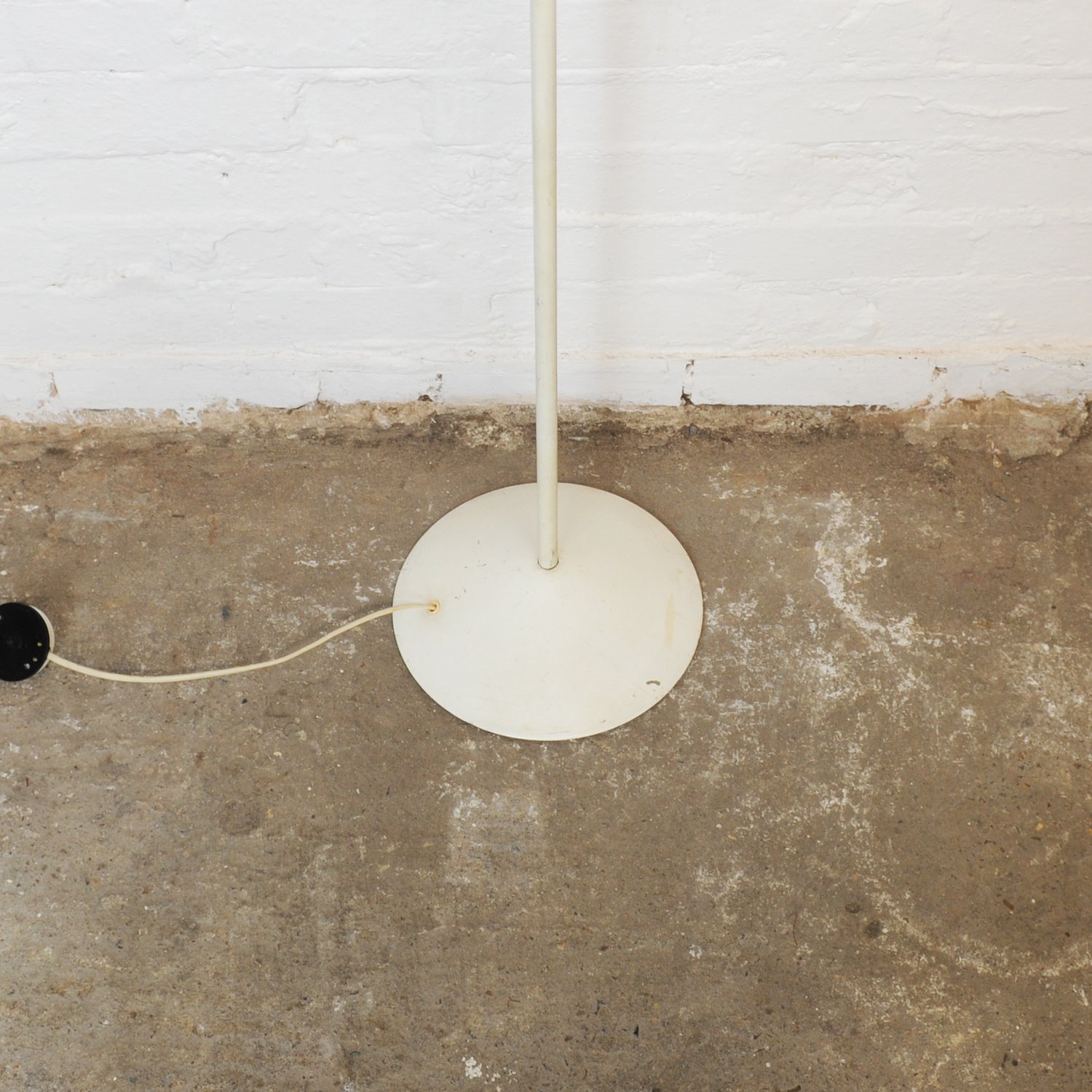 White Enamelled Torchiere Metal Floor Lamp By SCE, 1970s