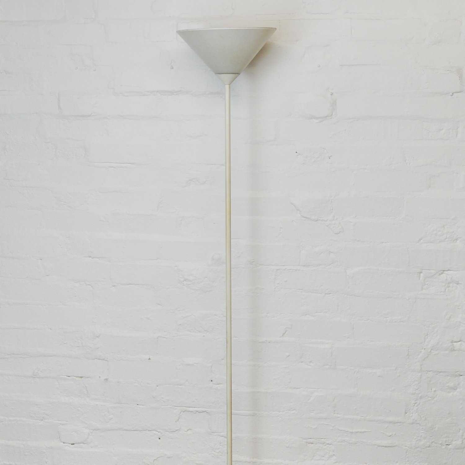 White Enamelled Torchiere Metal Floor Lamp By SCE, 1970s