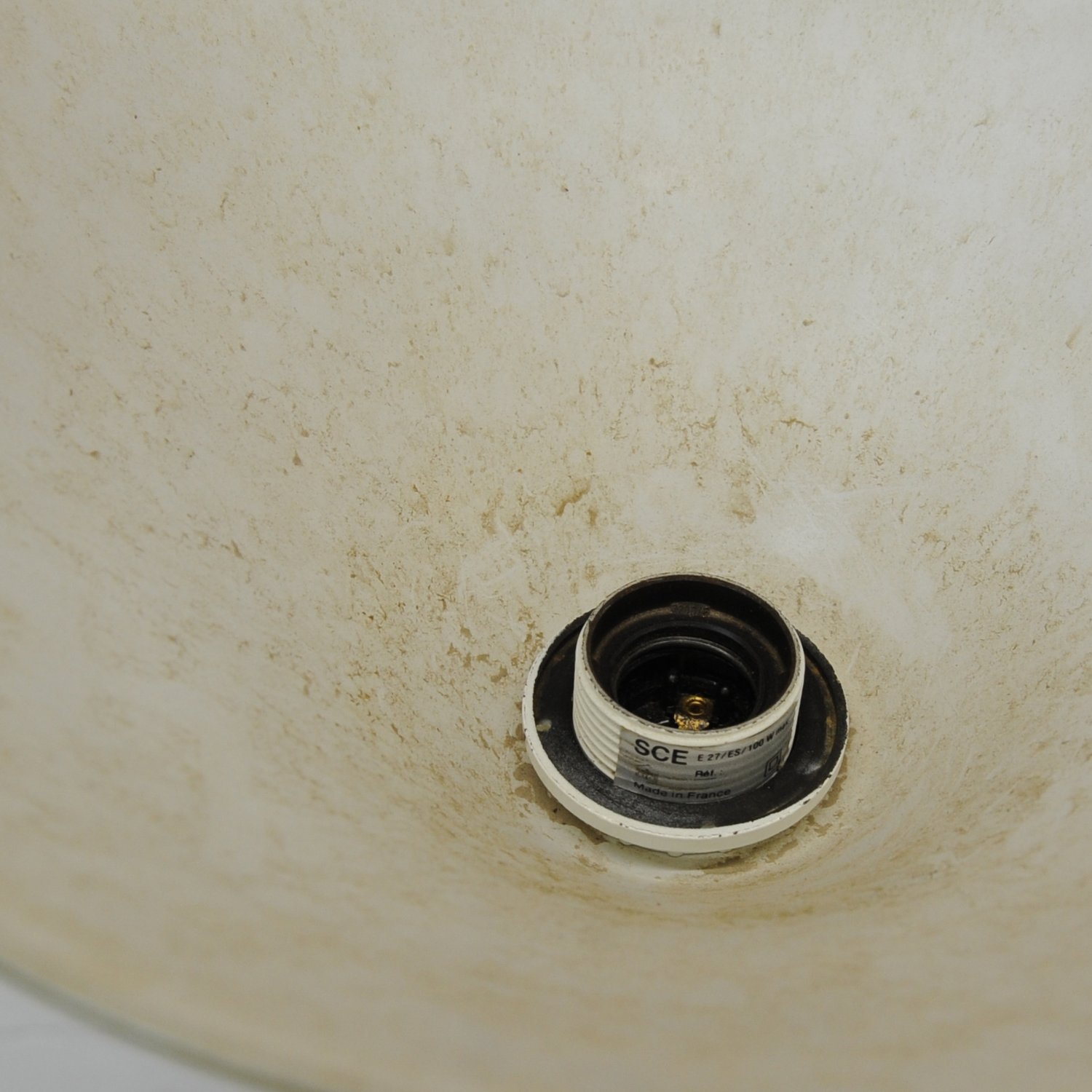 White Enamelled Torchiere Metal Floor Lamp By SCE, 1970s