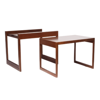 Danish Teak Stacking Nest Of Tables By Illum Wikkelso For CFC Silkeborg, 1960s