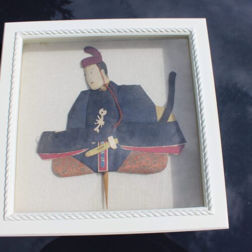 Antique Japanese Silk Brocade Oshie Art Geisha Puppet Dolls