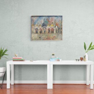 The Piazza San Marco In Venice Mid century Painting By Emanuele Cappello