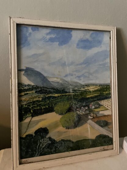 1950s watercolour haystacks at Giverny France - Image 4