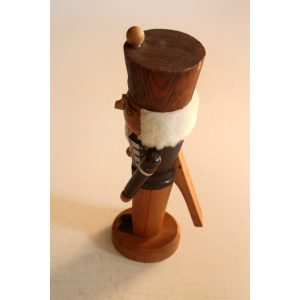Handmade wooden nutcracker, made in Erzgebirge/East Germany, vintage from the 1960s