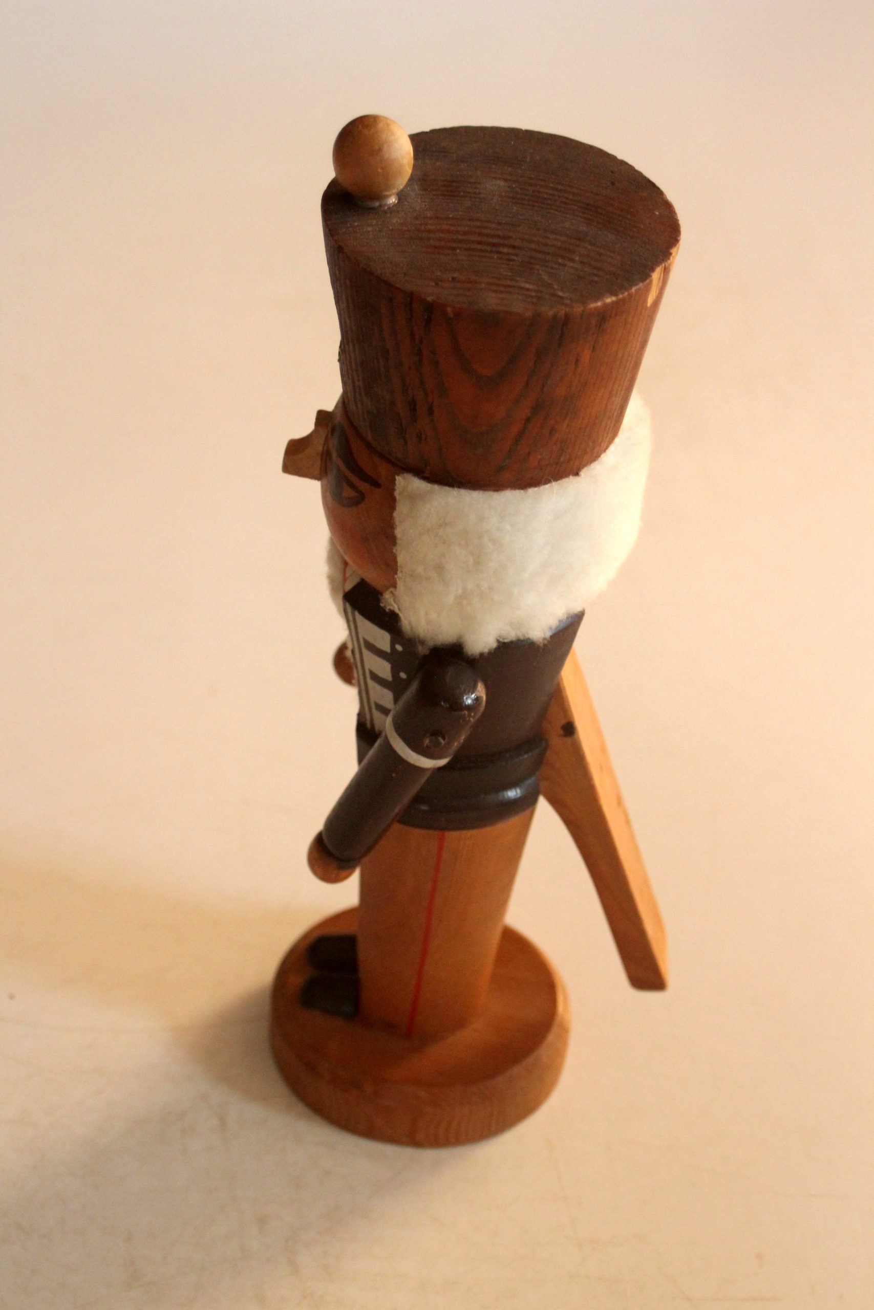 Handmade wooden nutcracker, made in Erzgebirge/East Germany, vintage from the 1960s